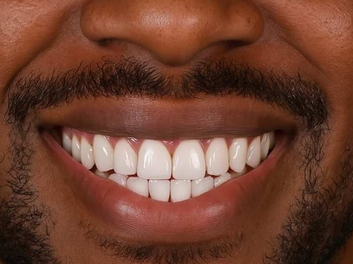 Patient smile after Veneers at Basil's Dental Clinic Kampala